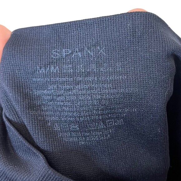 SPANX Womens Look at Me Now Seamless Crop Leggings Navy Blue Size Medium - Picture 9 of 9